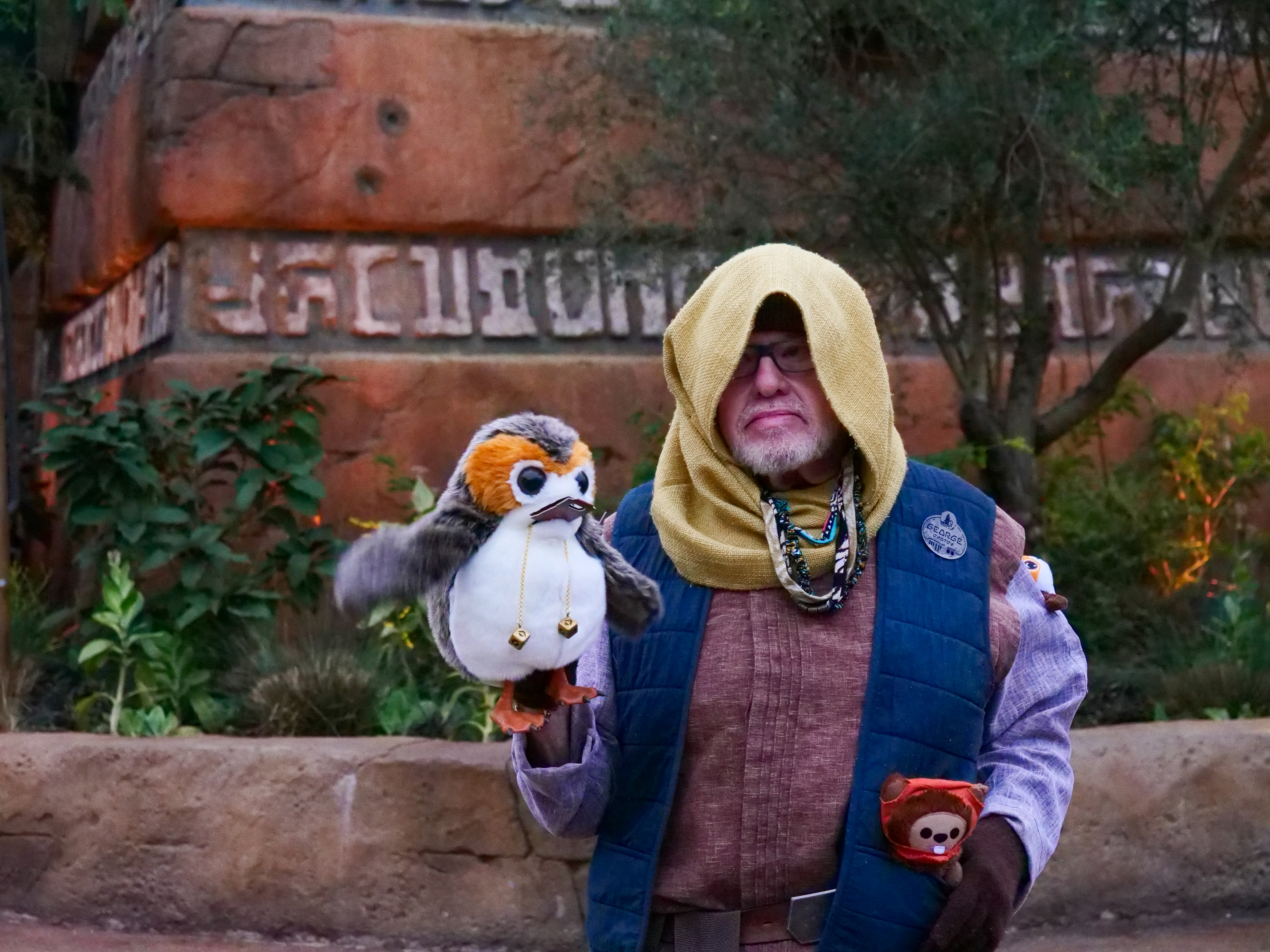 Cast Member with Porg