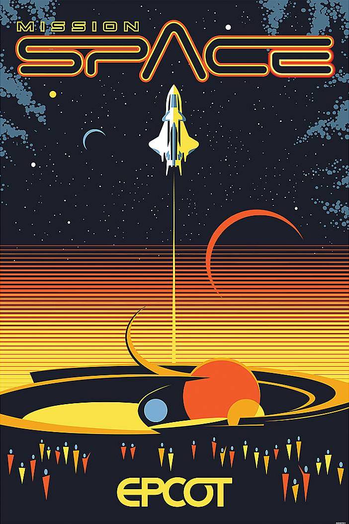 SHOP: New Limited Edition Spaceship Earth and Mission: SPACE Attraction Serigraph Posters Now ...