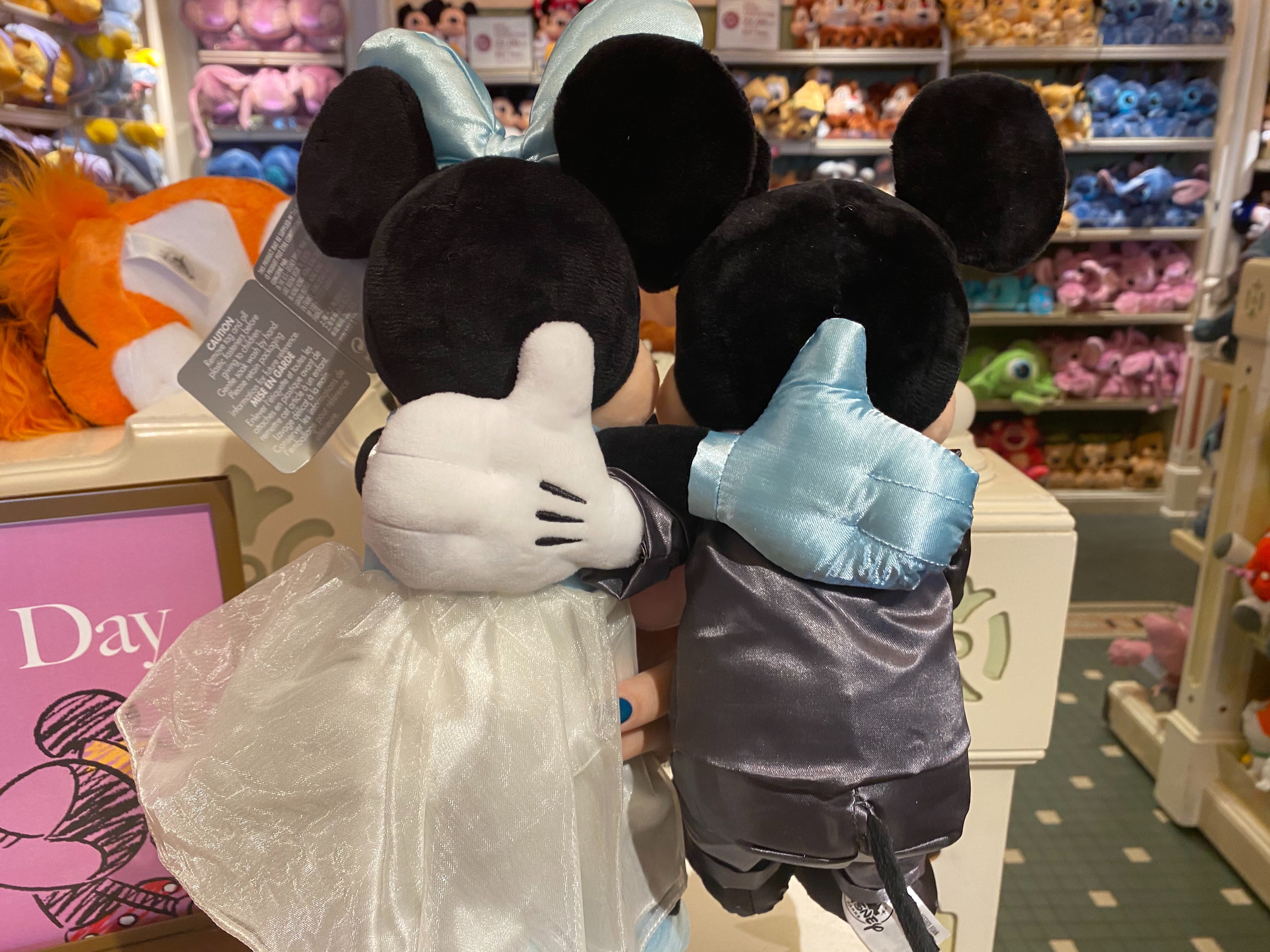 mickey and minnie wedding plush