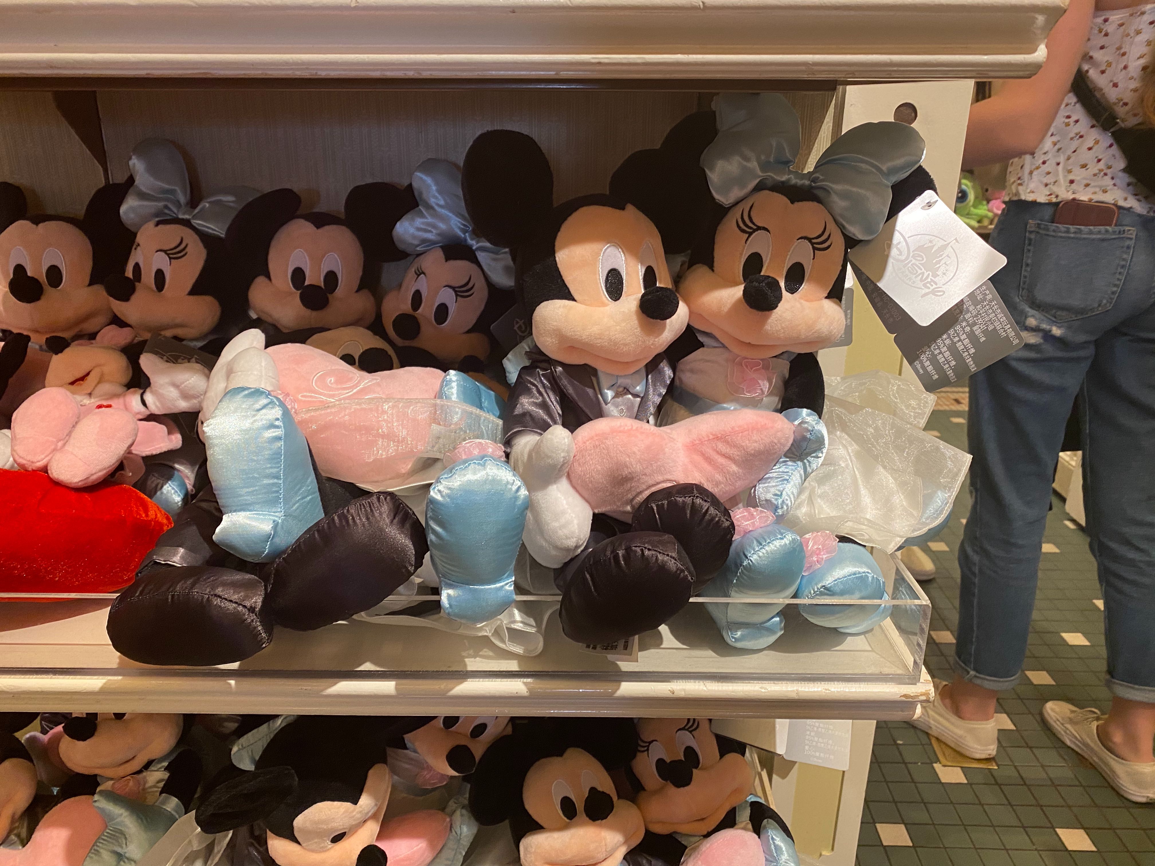 mickey and minnie wedding plush