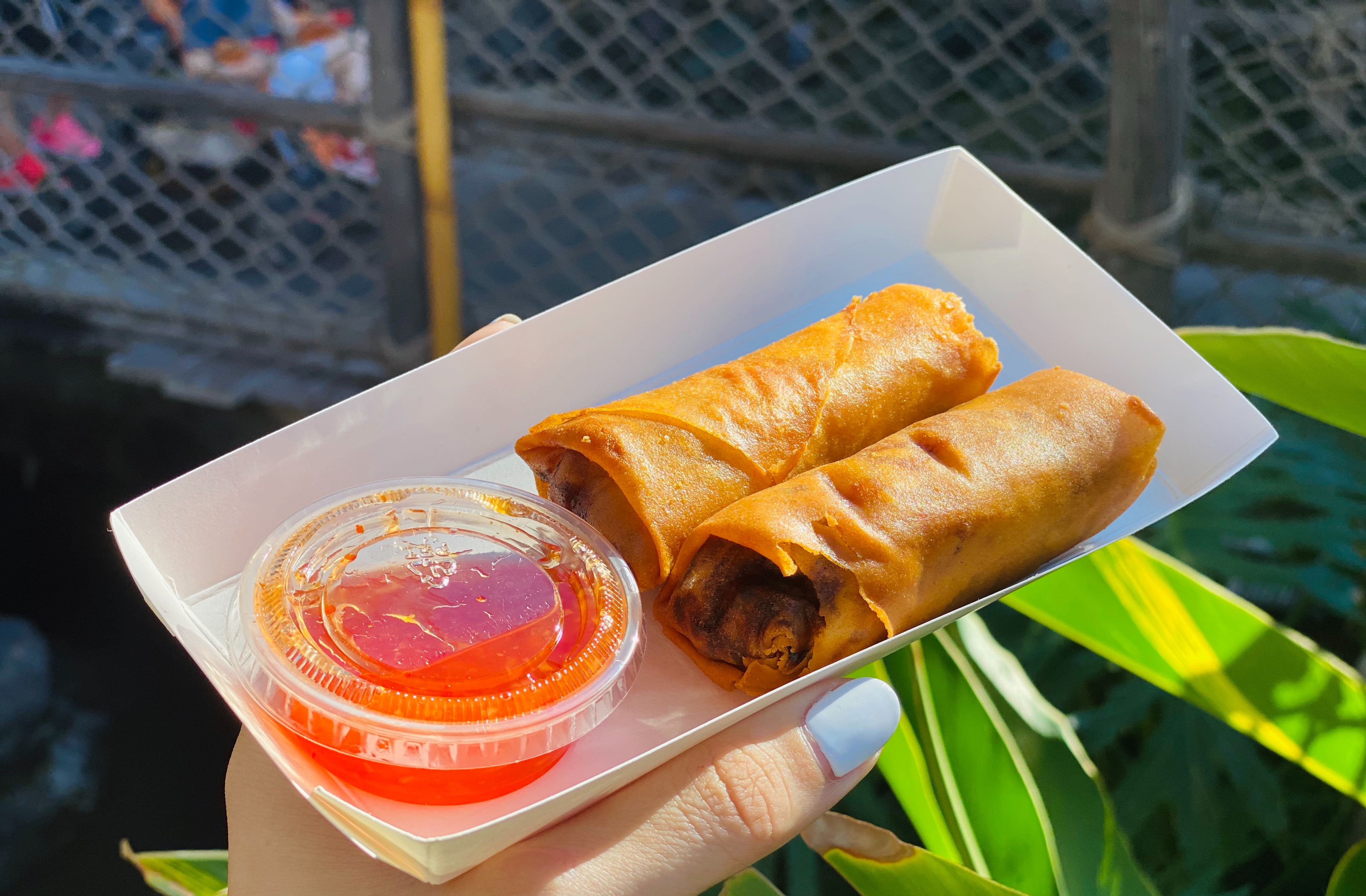 REVIEW New Savory Pork Lumpia Now Perched at Disneyland's Tropical