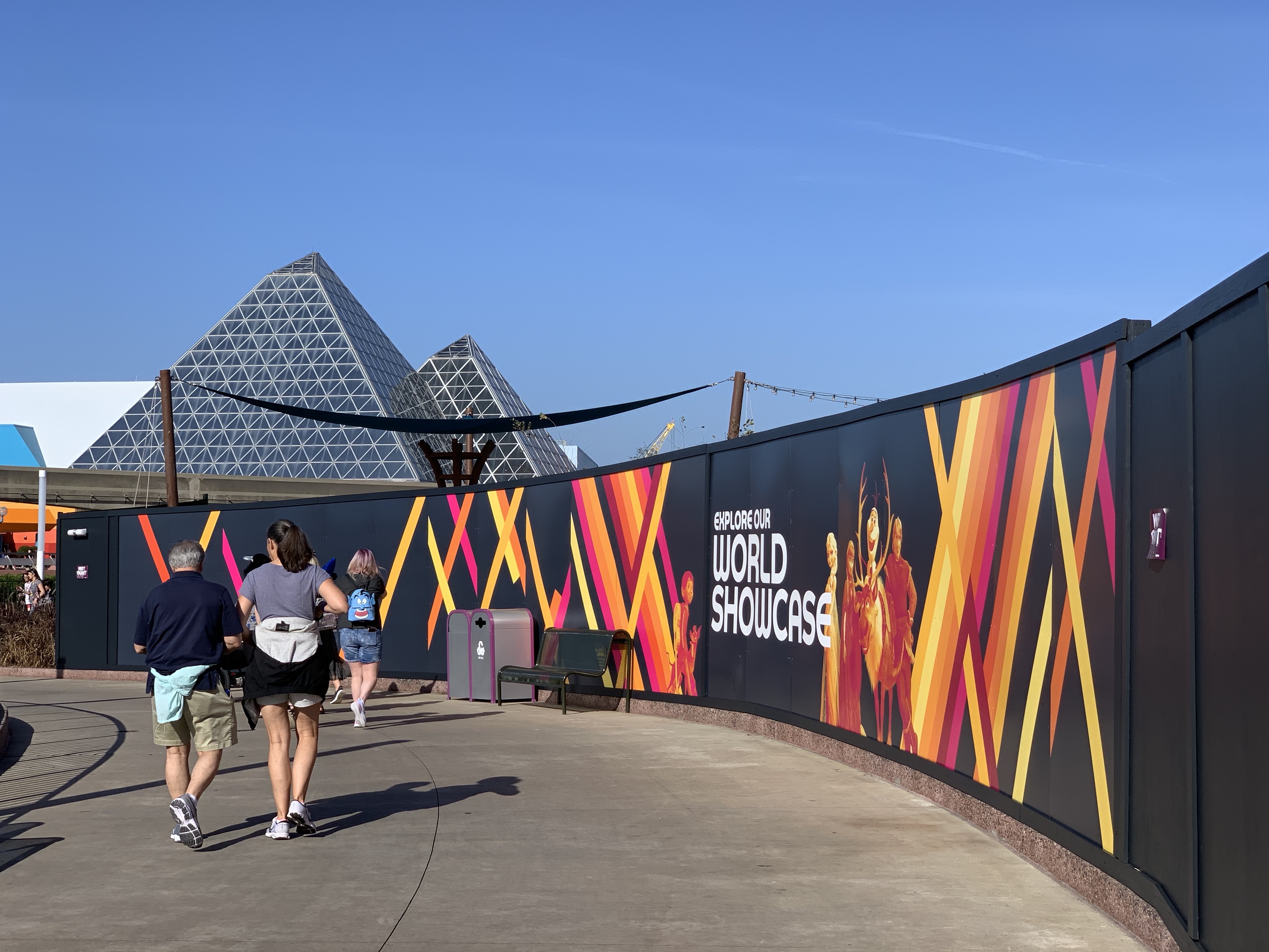 Photos New World Showcase Construction Wall Featuring Coco And