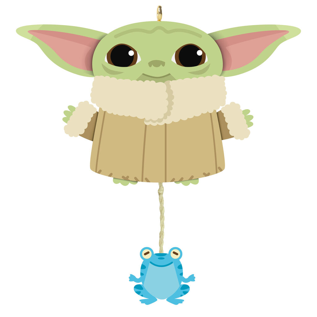 Star Wars Mandalorian Baby Yoda Pull String Wood Keepsake Ornament 1599QXI6251 06 1