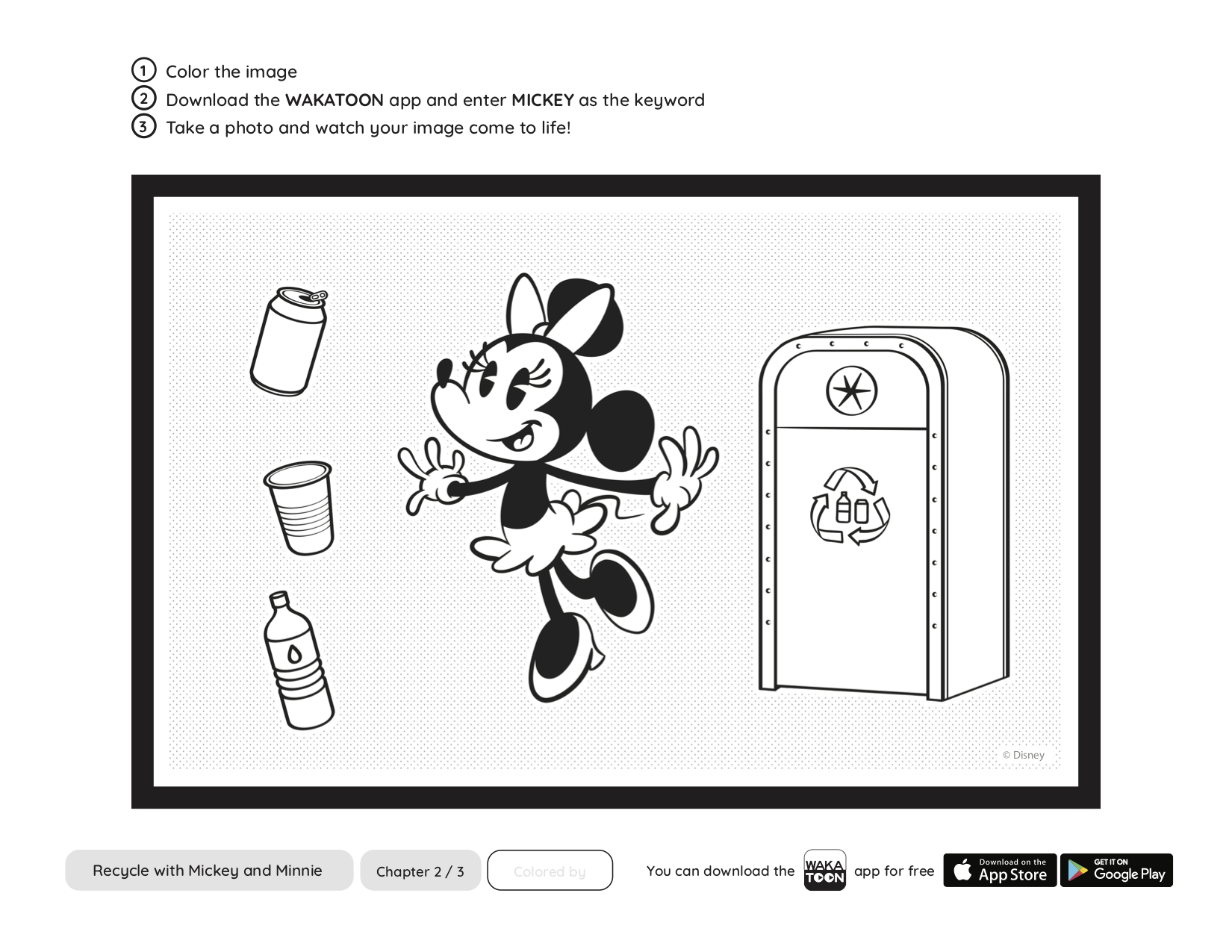 Recycle With Mickey and Minnie
