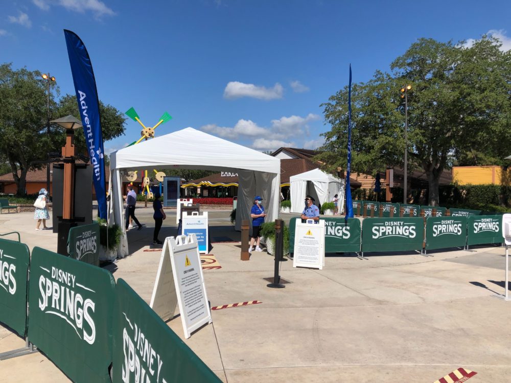 Disney Springs 5 20 20 marketplace entrance screening area