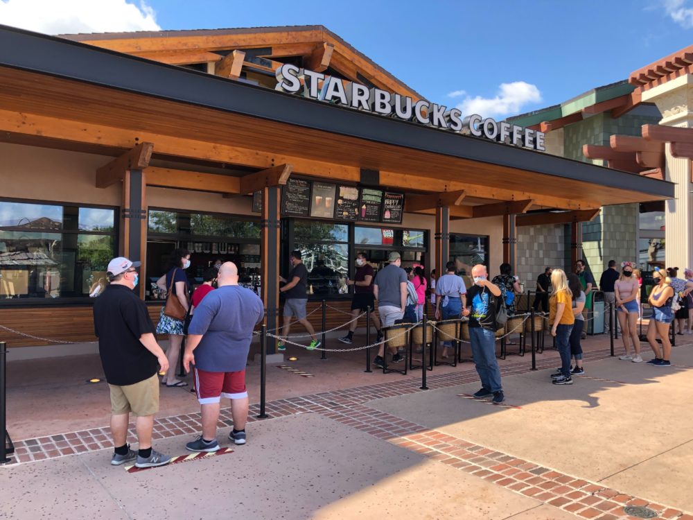 Disney Springs 5 20 20 starbucks line