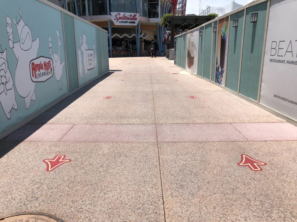 Disney Springs 5 21 20 floor arrows