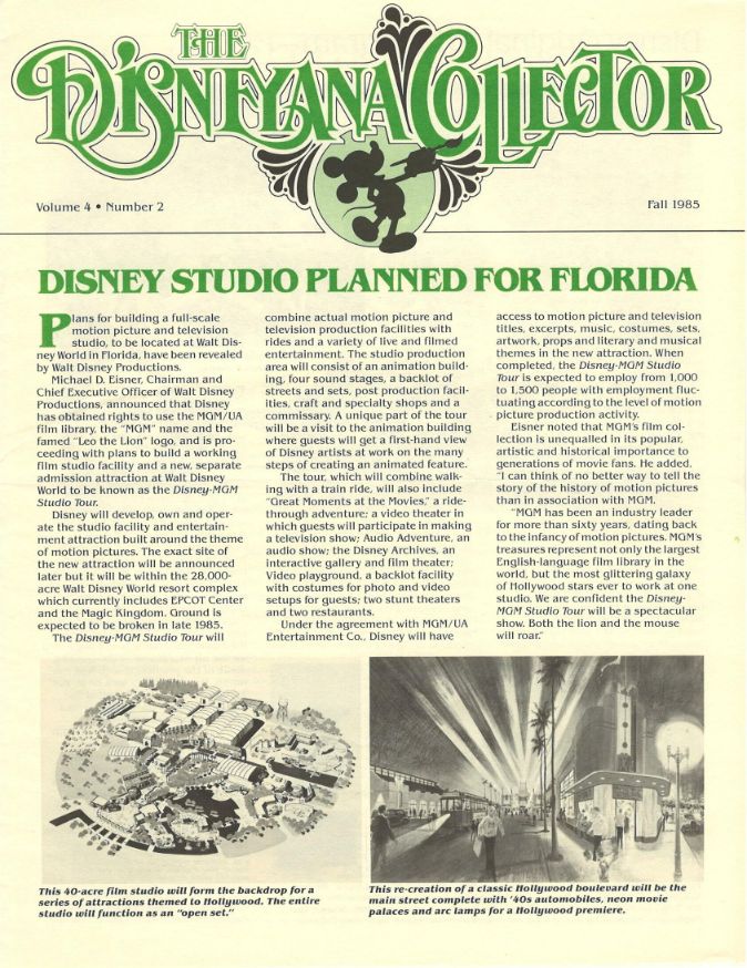 DisneyanaCollector Fall1985 Page 1 small