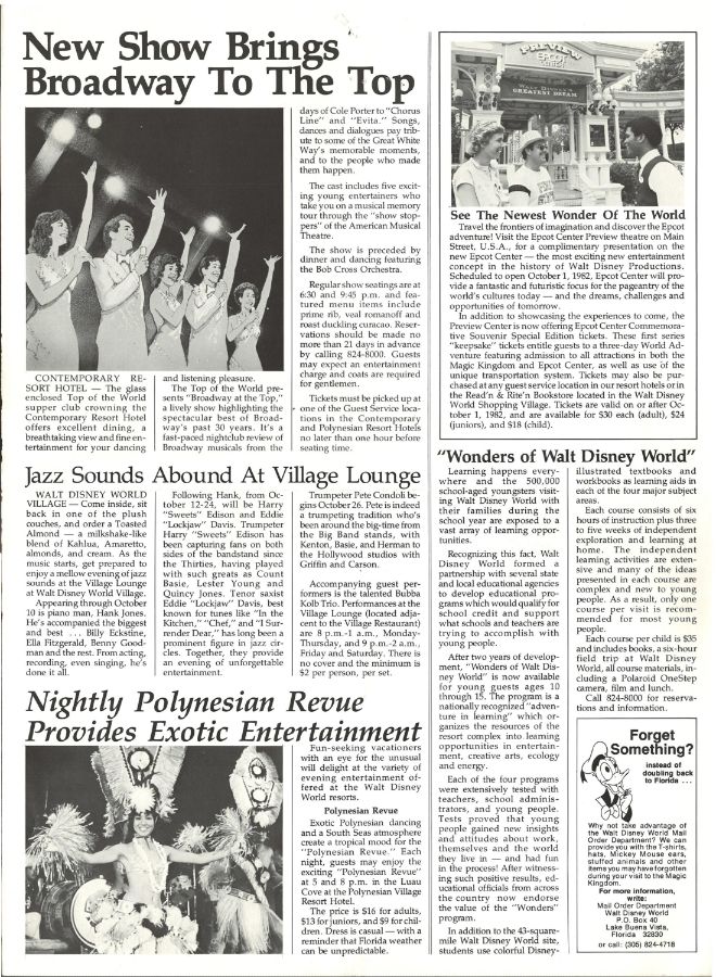WDW TencennialNews Oct1981 Vol2No10 Page 3 small