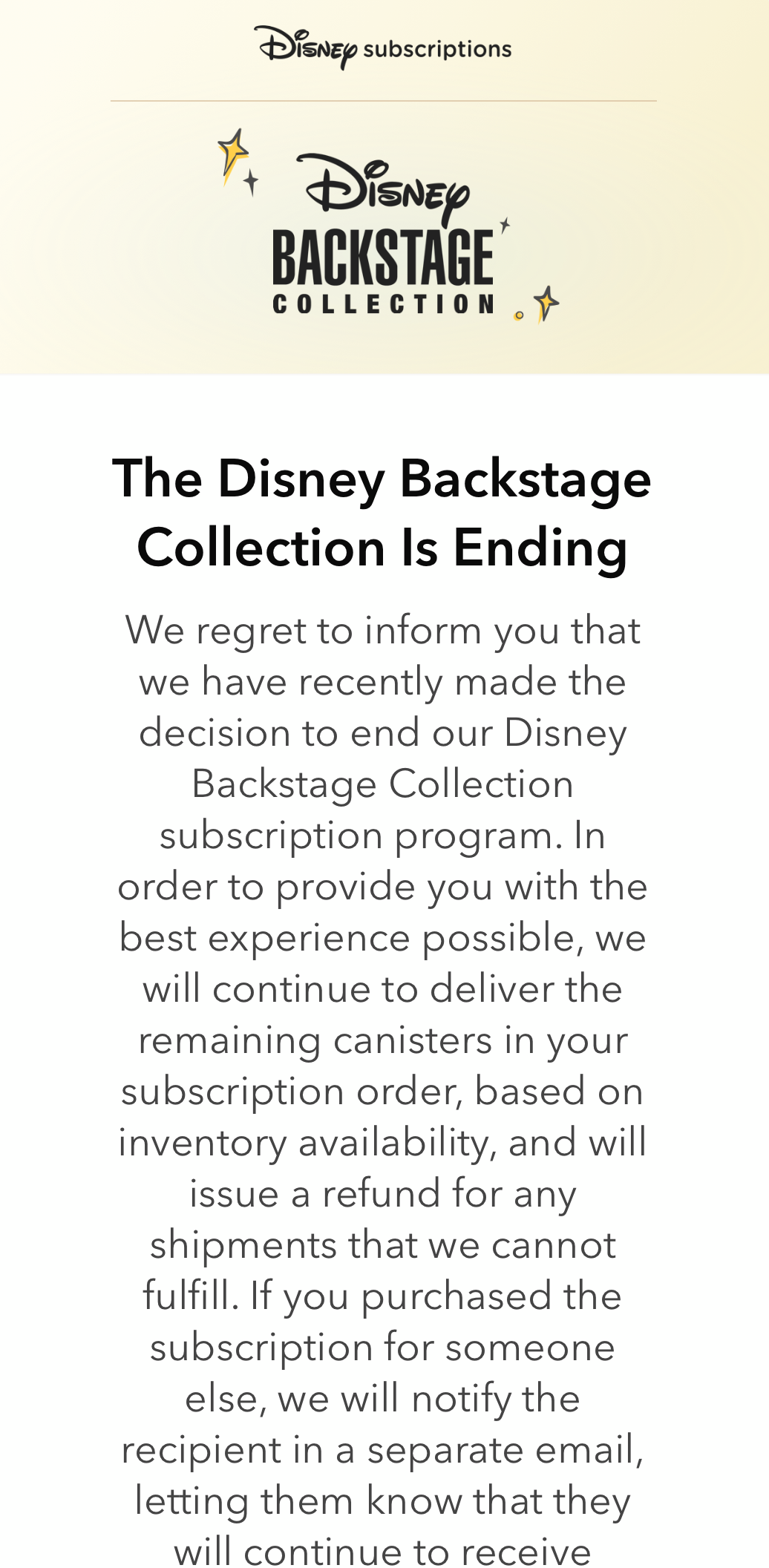 backstage subscription cancelled 1