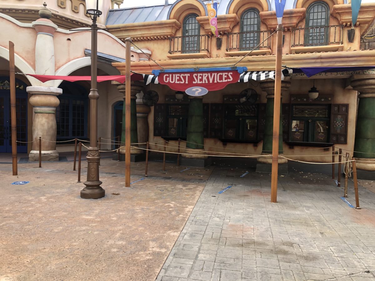 Guest Services Islands of Adventure with Social Distancing Markers