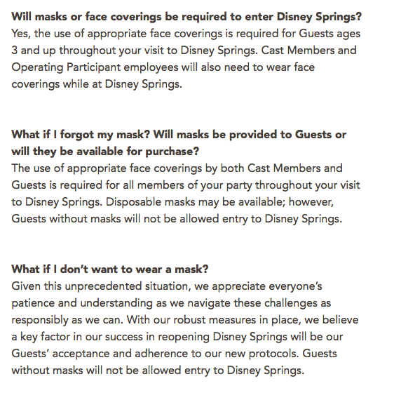 disney springs reopening FAQ 5