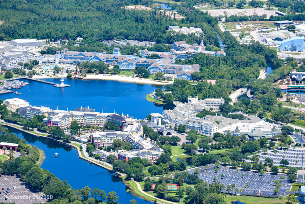 epcot area resorts boardwalk yacht beach club overview aerial photos may 2020 jonathan michael salazar c 1