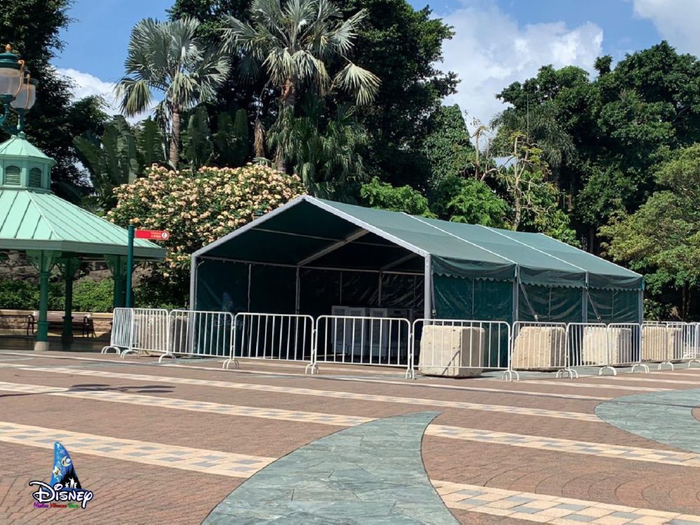 hong kong disneyland screening tents relocated mtr station 1