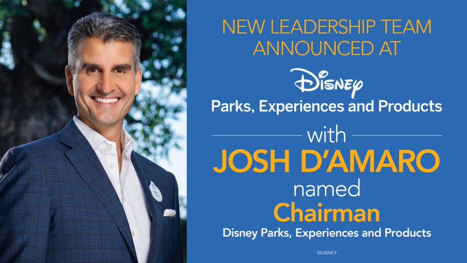 josh damaro chairman disney parks