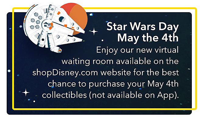 shopdisney star wars day waiting room