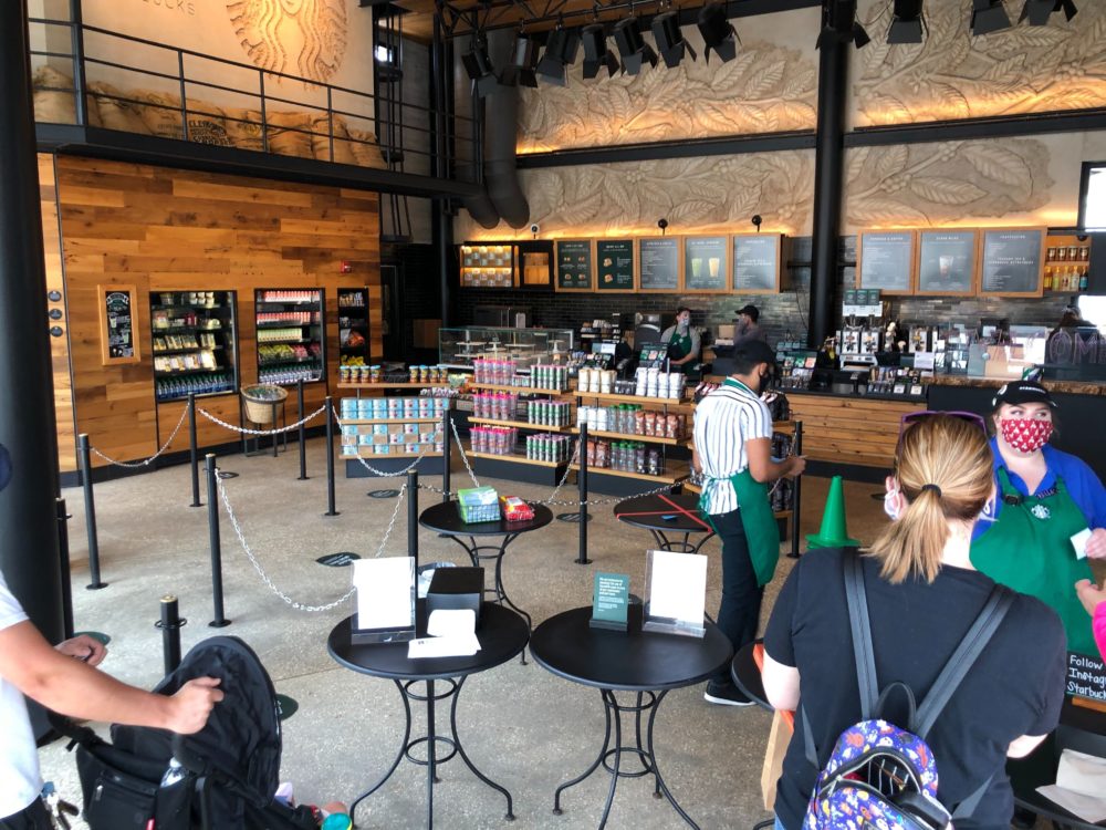 Starbucks at Disney Springs West Side Reopens with New Social Distance Procedures 