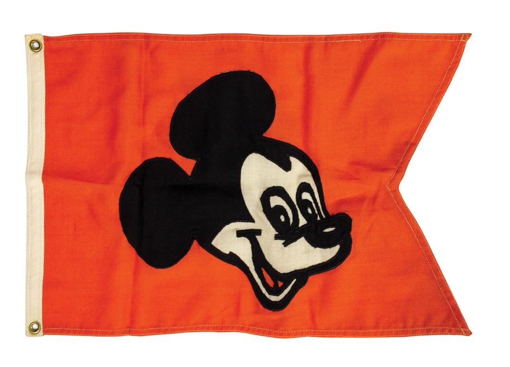 van eaton auction may 2020 disneyland mickey mouse main street station flag 1