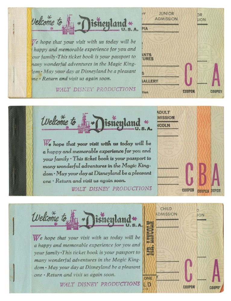 van eaton auction may 2020 disneyland milt albright ticket books 1