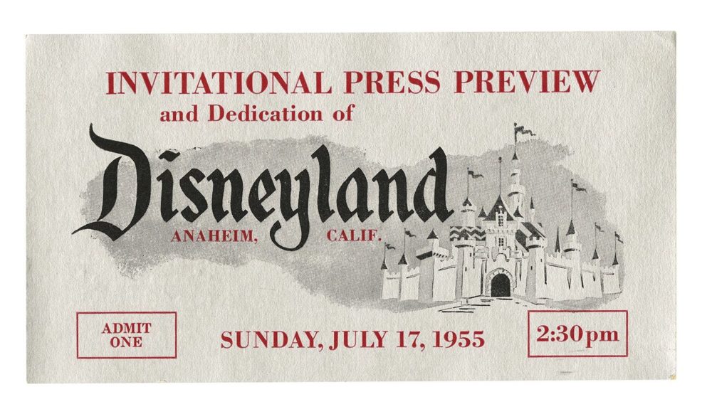 van eaton auction may 2020 disneyland press preview ticket 1