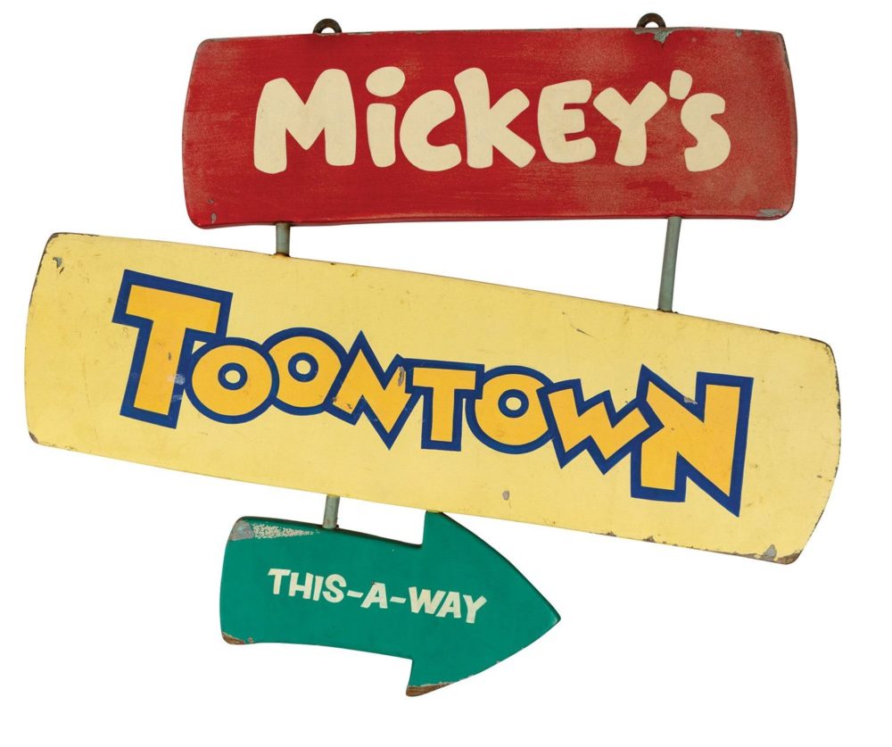 van eaton auction may 2020 mickeys toontown sign 1