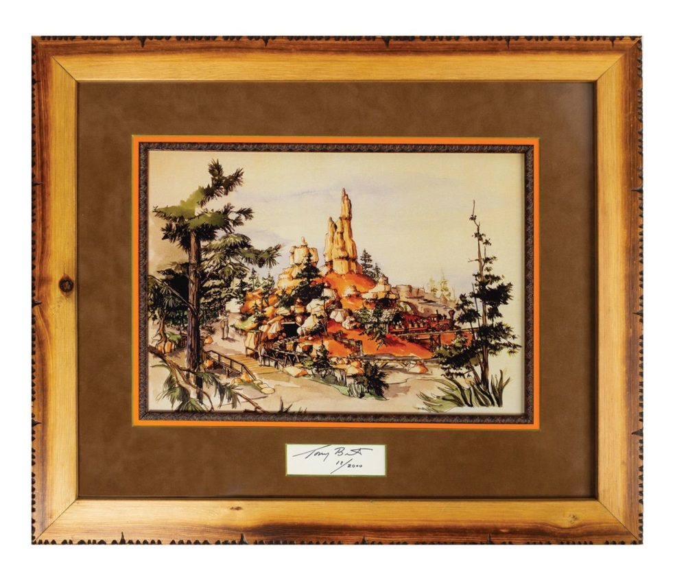 van eaton auction may 2020 tony baxter big thunder mountain railroad print