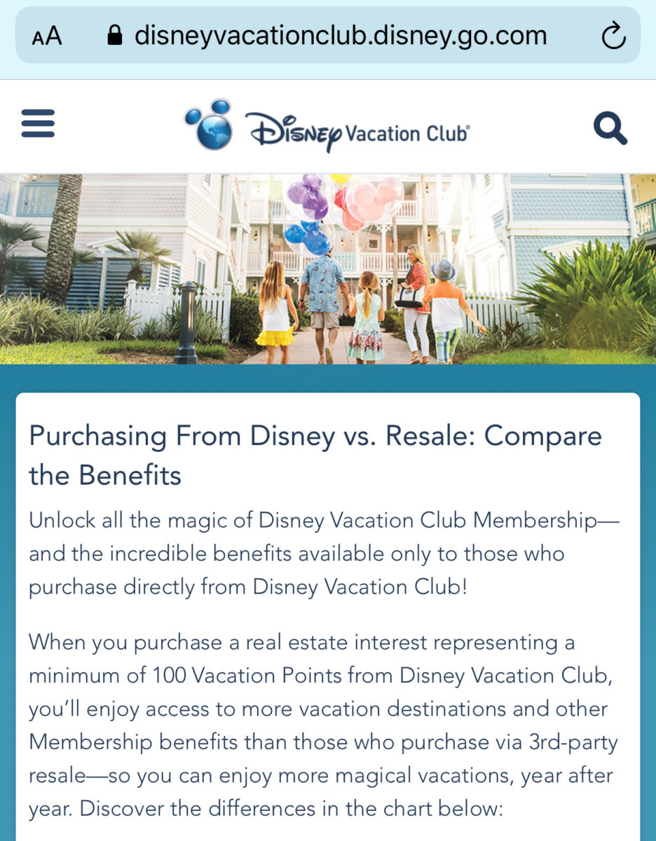 Disney Vacation Club Now Advertising Add On Points Pricing Via Online 