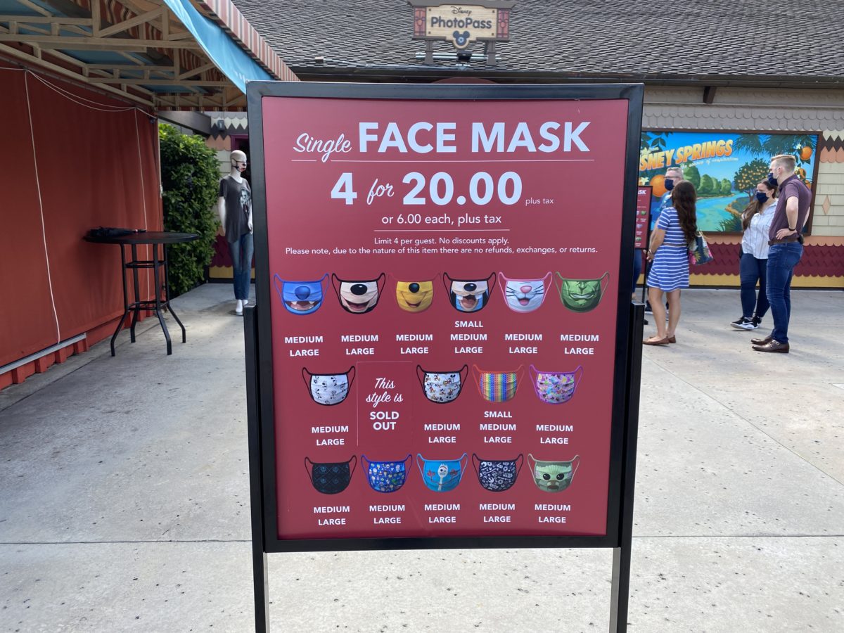 Disney character face masks minnie sold out
