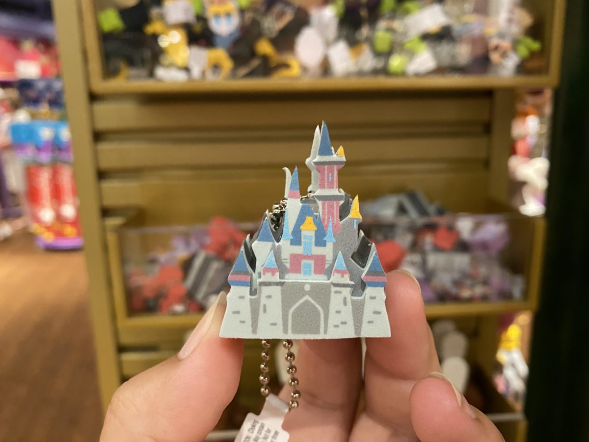 Foam keychain cinderella castle pink makeover