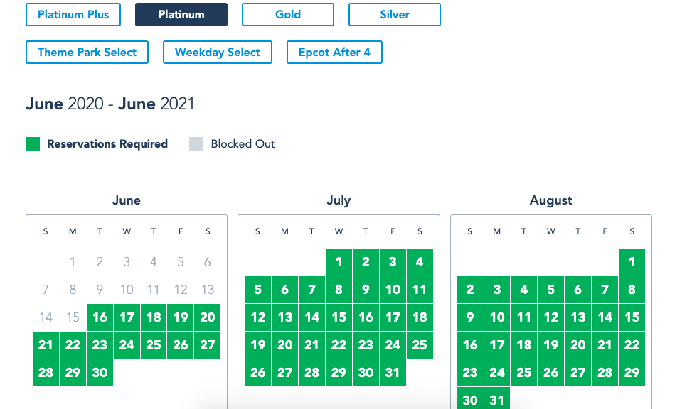 Walt Disney World Website Adds Reservation Required Labels to Annual Passholder Admission Calendar - WDW News Today Walt Disney World Website Adds Reservation Required Labels to Annual Passholder Admission Calendar - WDW News Today