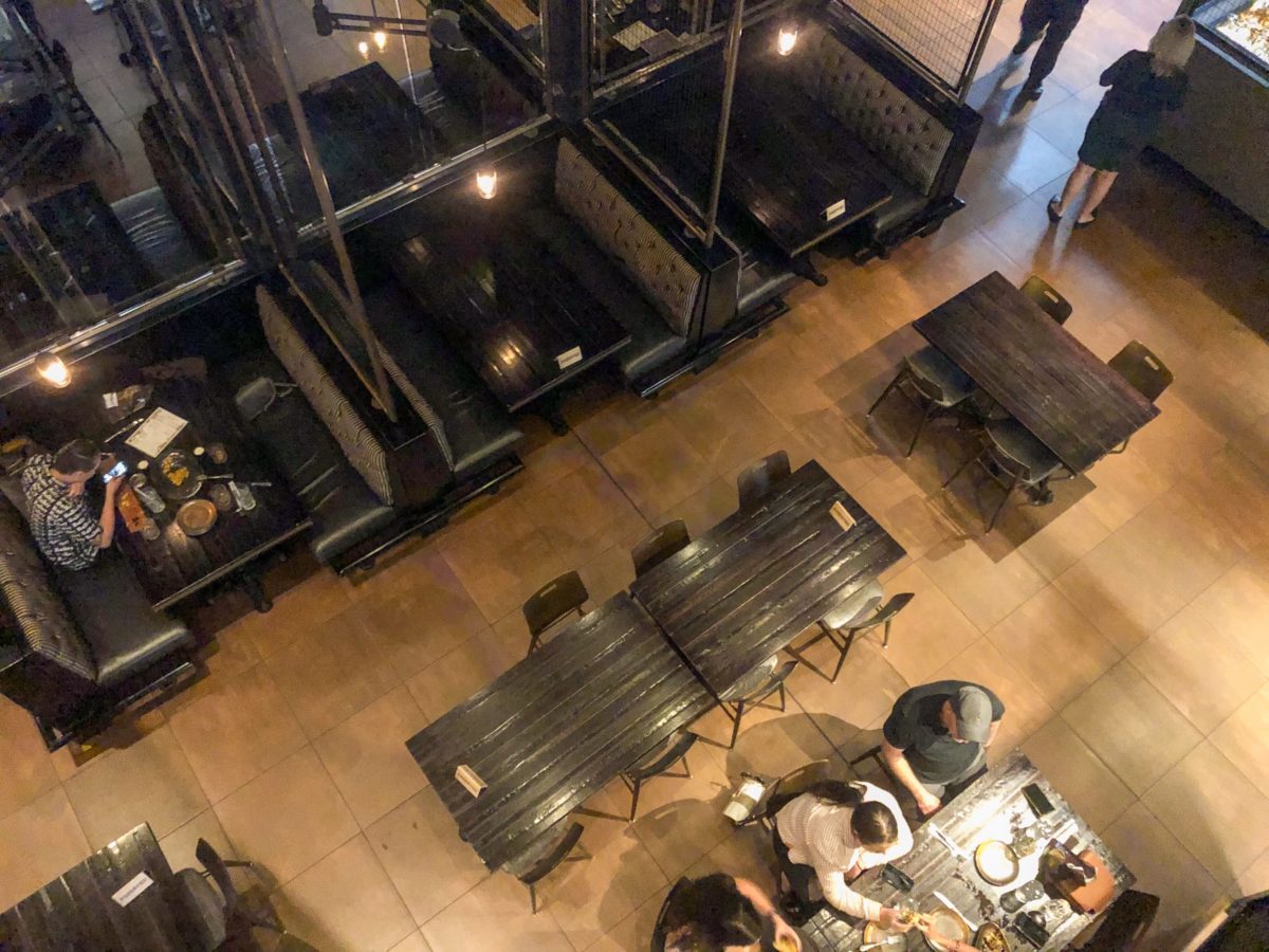 Seating inside Toothsome Chocolate Emporium and Savory Feast Kitchen Restaurant