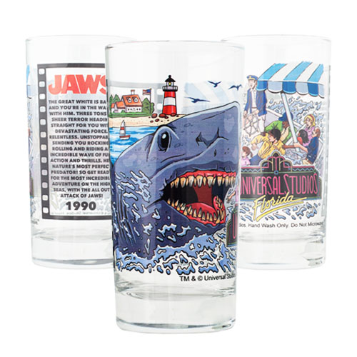 Universal Studios Florida Retro Jaws Collectible Glass