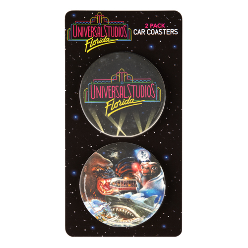 Universal Studios Florida Retro Marquee 2 Pack Car Coasters