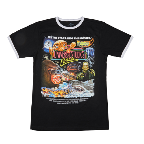 Universal Studios Florida Retro Marquee Adult Ringer T Shirt