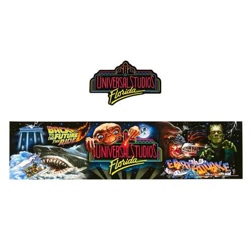 Universal Studios Florida Retro Marquee Decal and Bumper Strip 2 Piece Set