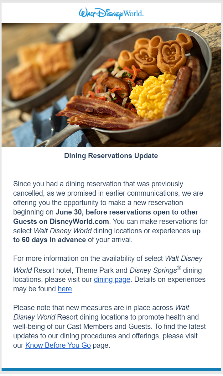 disney reservations dining