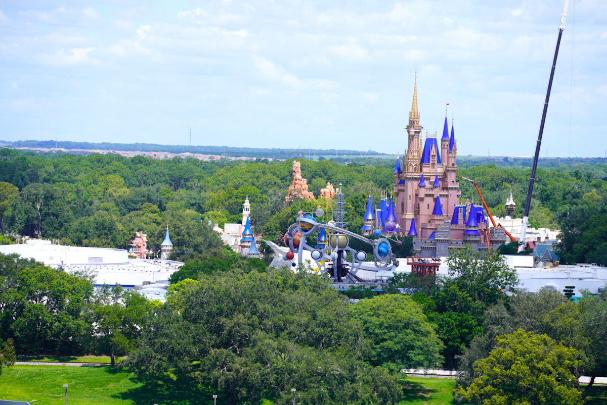 cinderella castle pink paint tron lightcycle view from contemporary 2