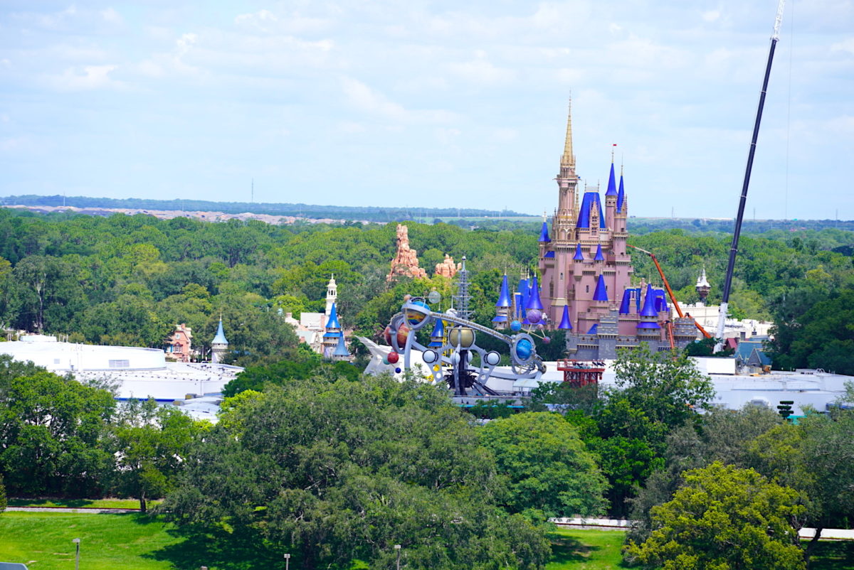 cinderella castle pink paint tron lightcycle view from contemporary 3