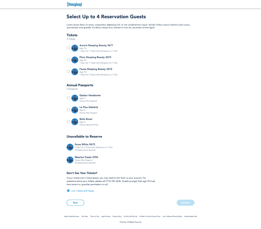 First Look at New Theme Park Reservation System for Disneyland and Walt