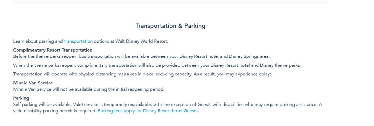 Walt Disney World Resort transportation policy