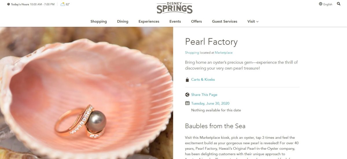 Pearl Factory  Disney Springs