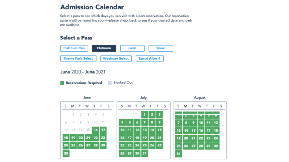 Walt Disney World Website Adds Reservation Required Labels to Annual