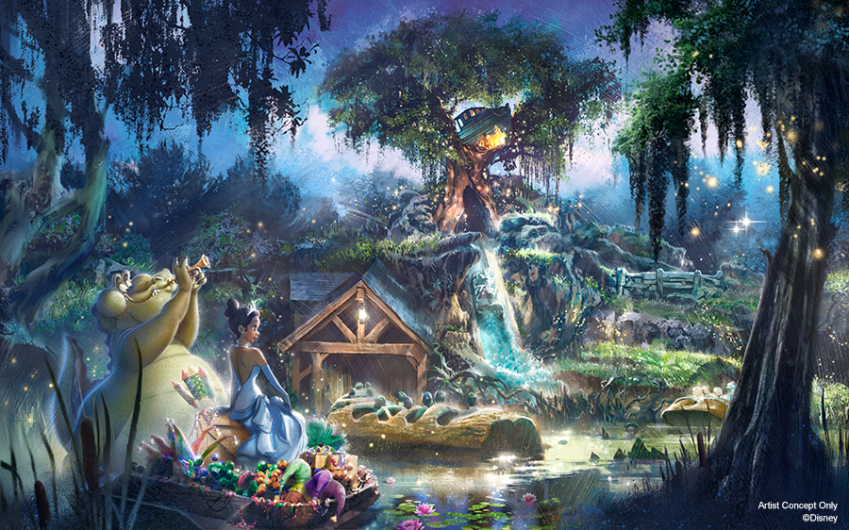 splash mountain princess and the frog retheme announcement concept art 3