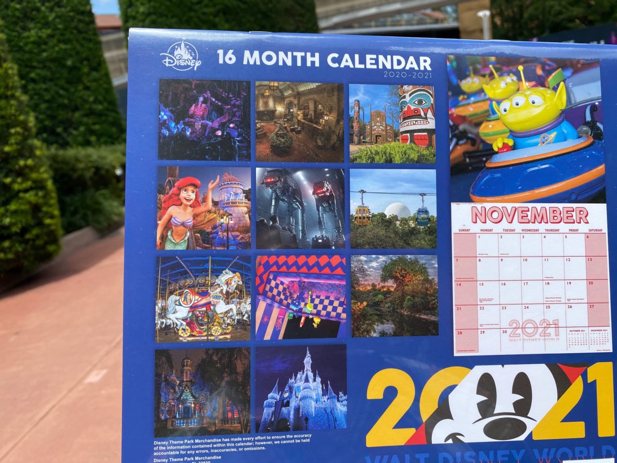 Calendars New Disney Parks Walt Disney World 16 Month 20202021