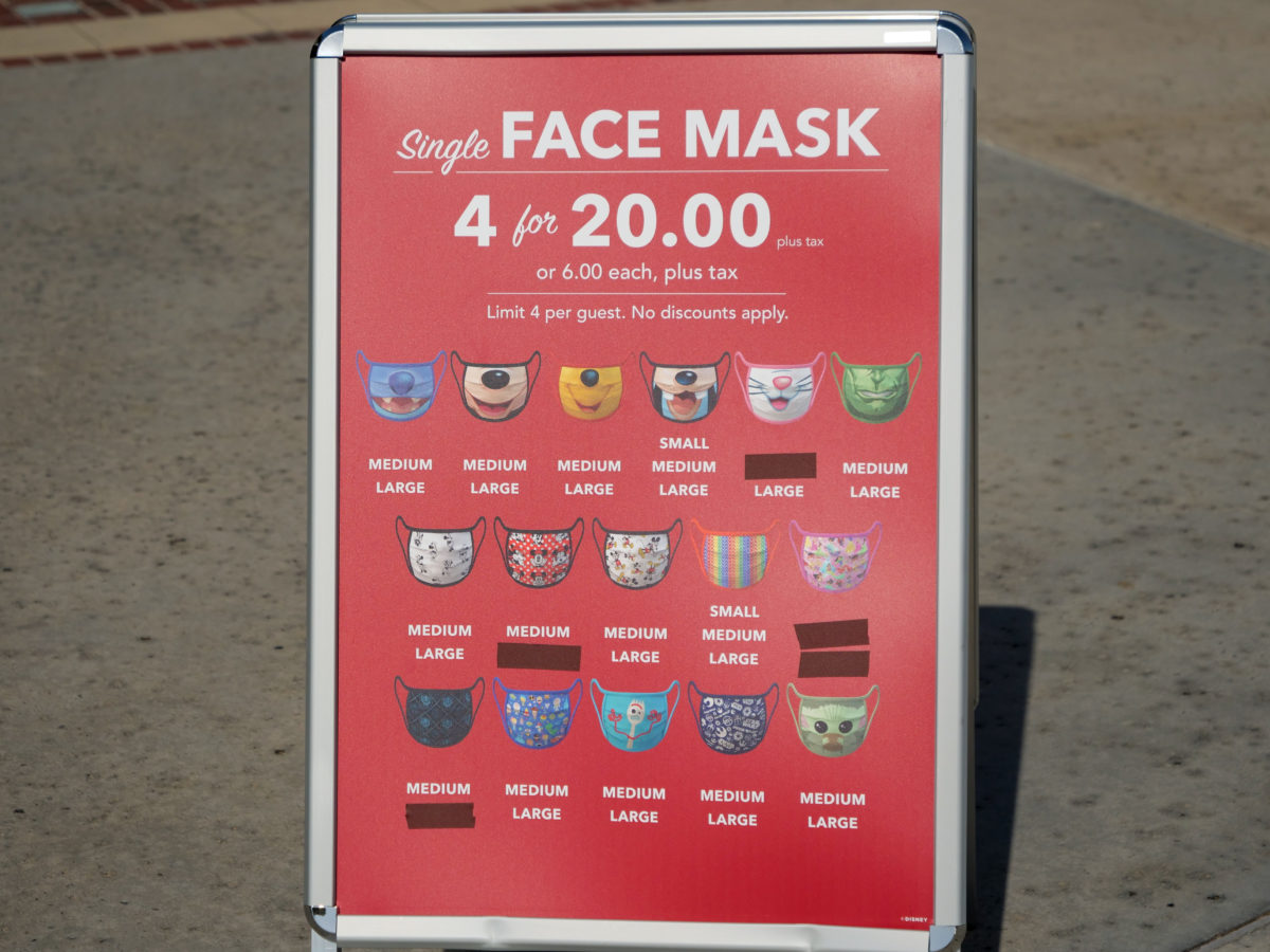 Disney Character Mask Menu 7 5 20