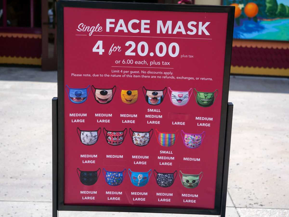 Disney Character Masks 7 4 20