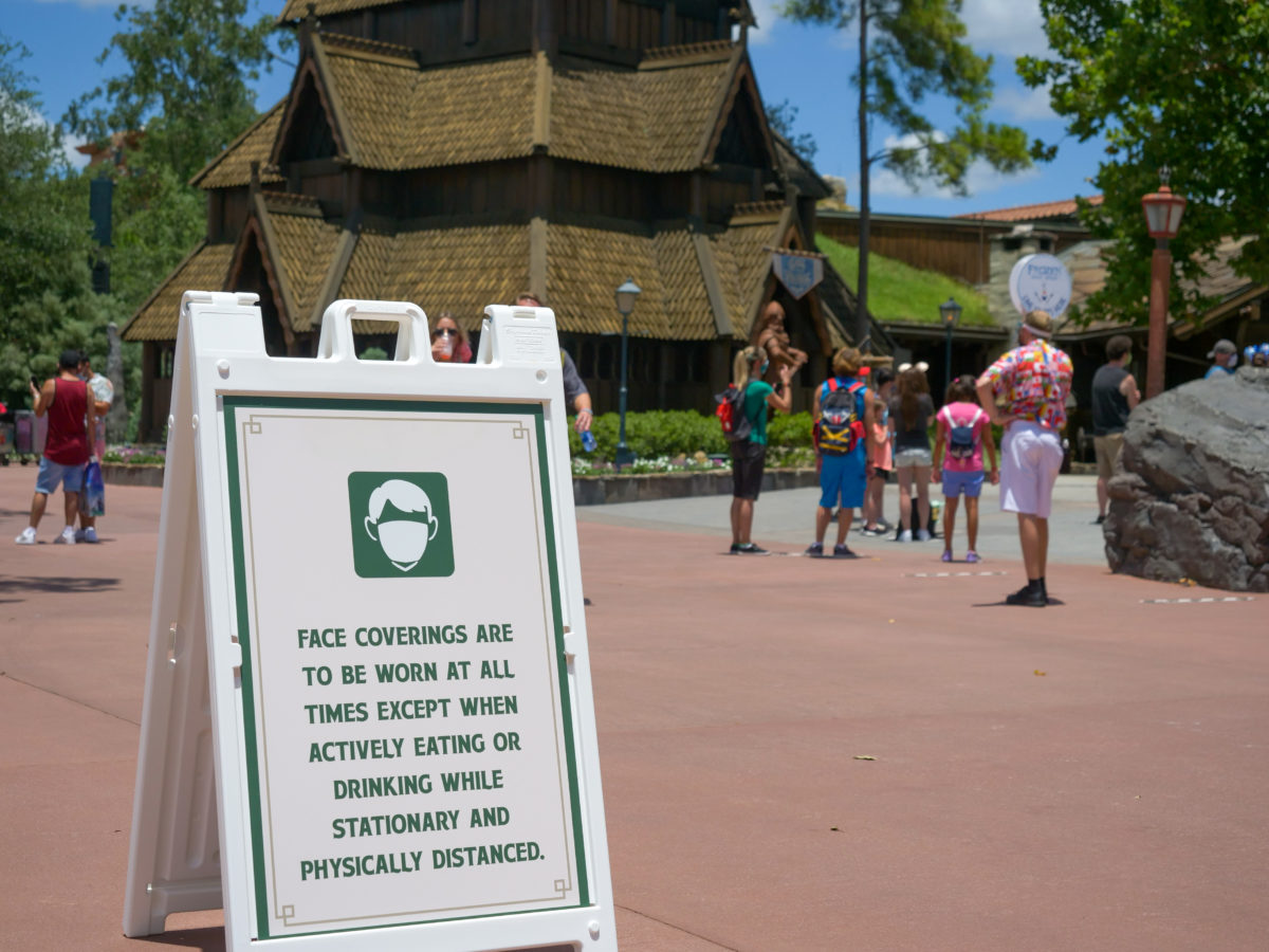 Face Covering Rules Sign EPCOT 7 19 20 1