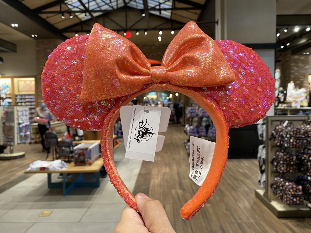 Coral Minnie Mouse Ears Disney Downtown