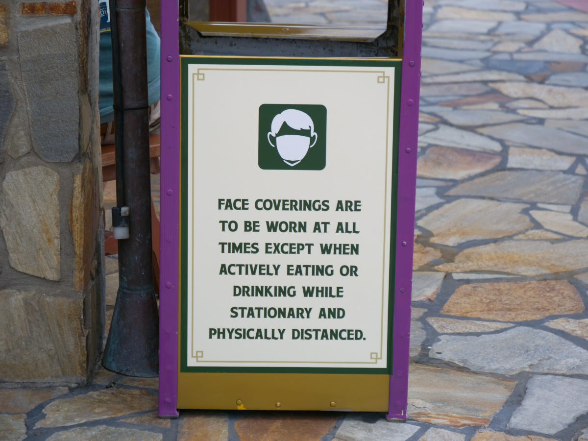 Mask Policy Signage Magic Kingdom 7 25 20 3