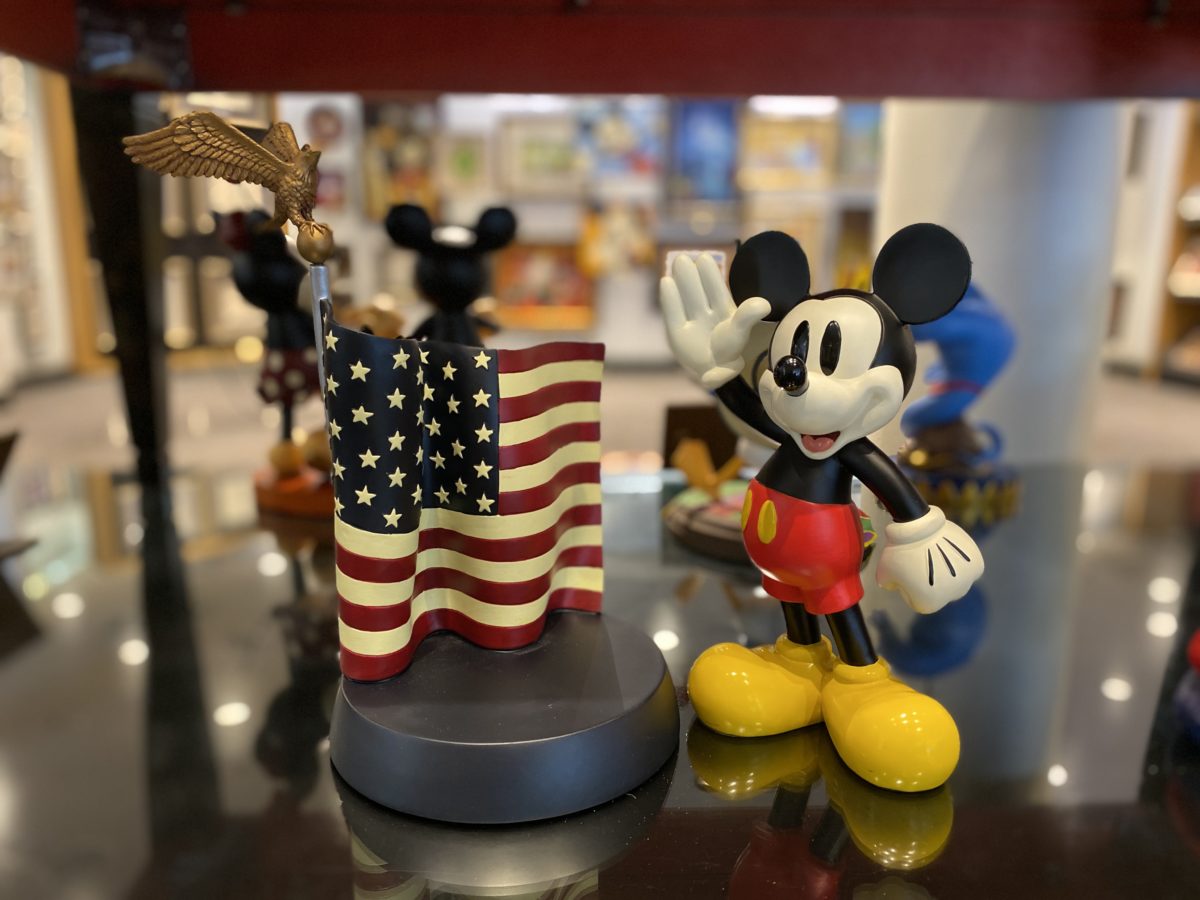 Patriotic Mickey Mouse statue art of Disney